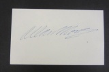 Allan Monk signed autographed index card Certified Coa
