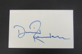 David Rendall signed autographed index card Certified Coa