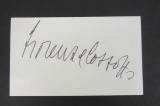 Fiorenza Cossotto signed autogrpahed index card Certified Coa