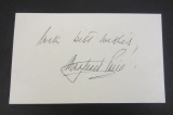 Dame Margaret Berenice Price signed autographed index card Certified Coa