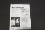 Mike Carey signed autographed WVU Page Certified Coa