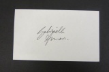 Gabrielle Anwar signed autographed index card Certified Coa