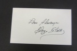 Blaze Starr signed autographed index card Certified Coa