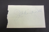 John Raitt signed autographed index card Certified Coa