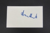 Anne Howells signed autographed index card Certified Coa