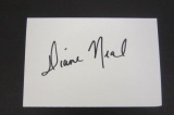Diane Neal signed autogrpahed index card Certified Coa