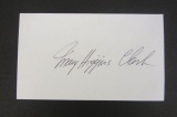 Mary Higgins Clark signed autographed index card Certified Coa
