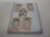 Lot of four 1964 Hallmark The Beatles Stamps Set Certified Coa
