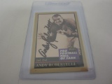 Andy Robustelli Pro Football Hall of Fame Autograph card with COA!