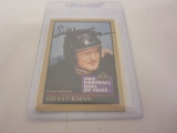 Sid Luckman Pro Football Hall of Fame Autograph card with COA!