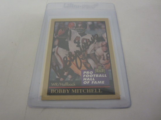 Bobby Mitchell Pro Football Hall of Fame Autograph card with COA!