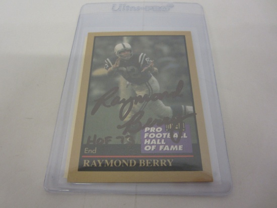 Raymond Berry Pro Football Hall of Fame Autograph card with COA!