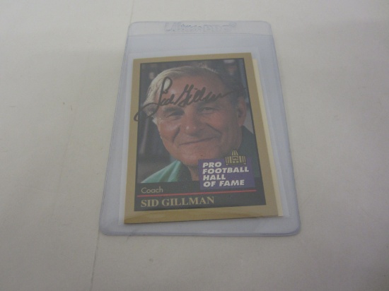 Sid Gillman Pro Football Hall of Fame Autograph card with COA!
