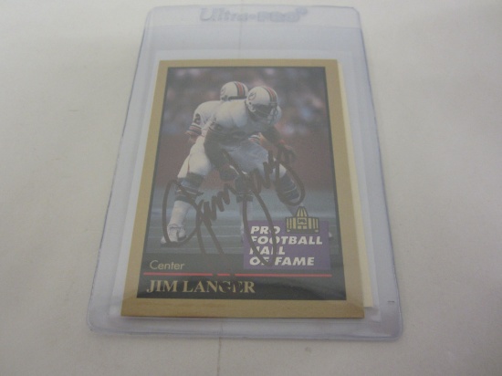 Jim Langer Pro Football Hall of Fame Autograph card with COA!