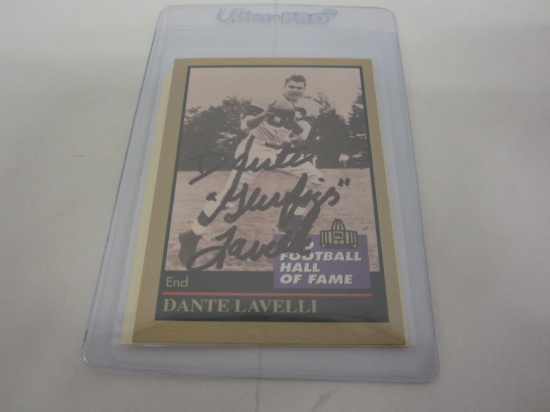 Dante Lavelli Pro Football Hall of Fame Autograph card with COA!