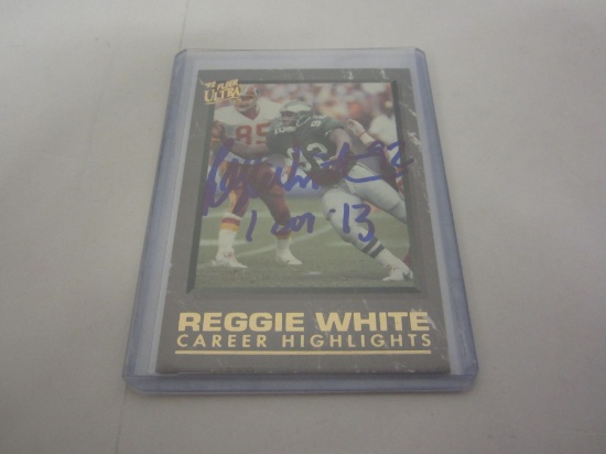 Reggie White 1992 Fleer Ultra Autograph card with COA!