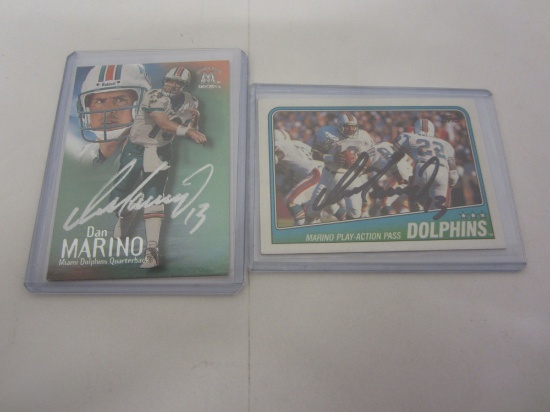 (2) Dan Marino Autograph cards with COA!