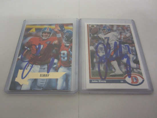 (2) John Elway Autograph cards with COA!