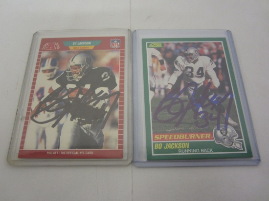 (2) Bo Jackson Autograph cards with COA!