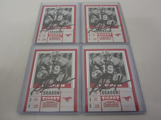(4) Eric Dickerson Autograph cards with COA!