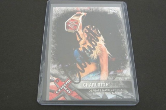 Charlotte Flair autograph card Wrestler coa