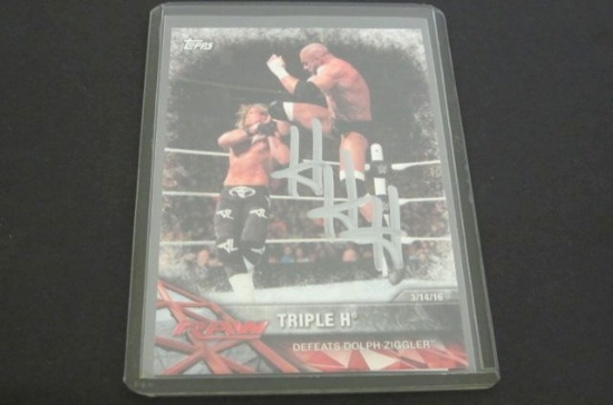 Triple H autograph card Wrestler coa