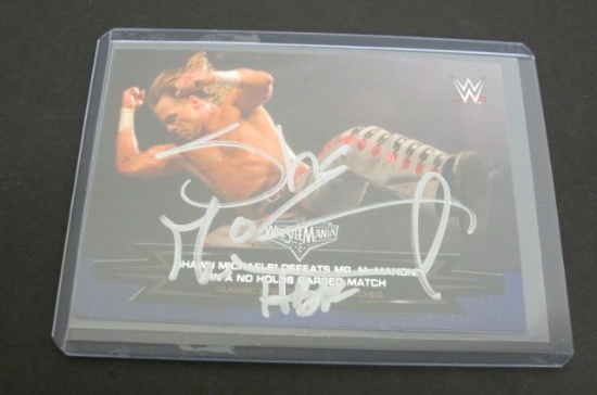 Shaun Michaels autograph card coa  Wrestler