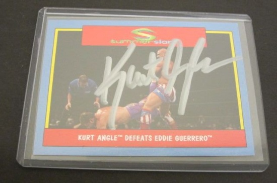 Kurt Angle autograph card coa Olympic Wrestler