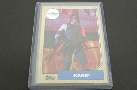 Kane autograph card coa wrestler