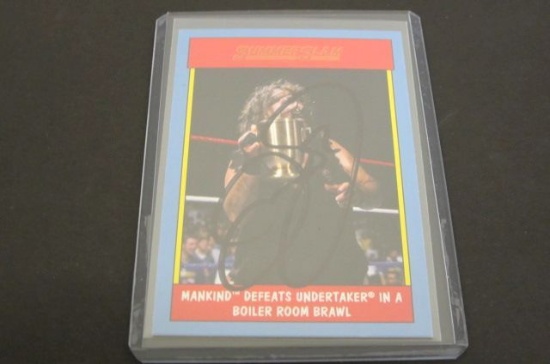 Mankind Mick Foley autograph card coa Wrestler