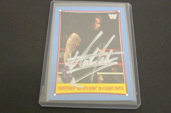 Undertaker autograph card Wrestler coa