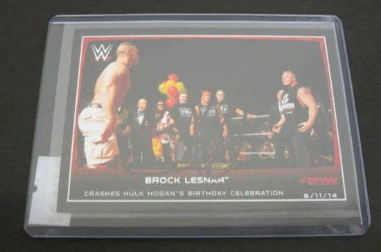 Brock Lesnar autograph card coa mma