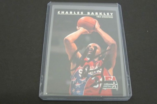 Charles Barkley autograph card coa USA