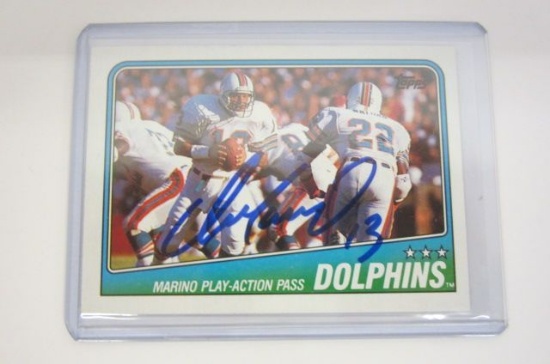 Dan Marino autograph card coa Miami Dolphins