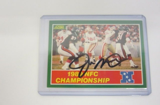 Joe Montana autograph card coa San Francisco 49ers