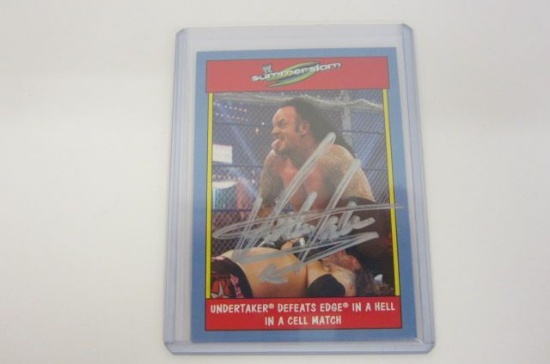 Undertaker autograph card Wrestler coa