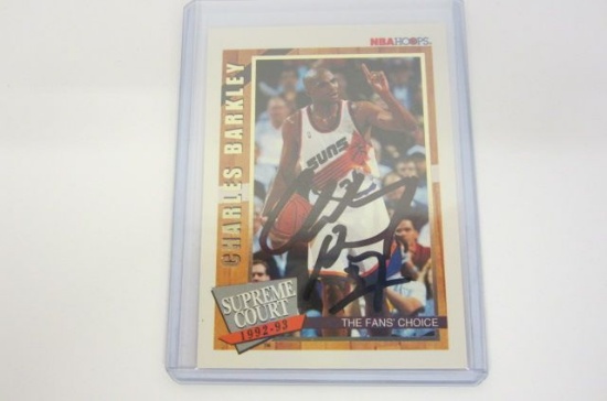 Charles Barkley autograph card Phoenix Suns