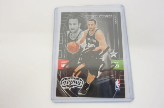 Manu Ginobli autograph card San Antonio Spurs coa