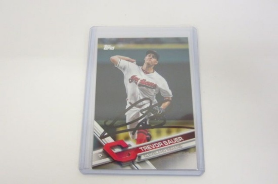 Trevor Bauer autograph card coa Cleveland Indians