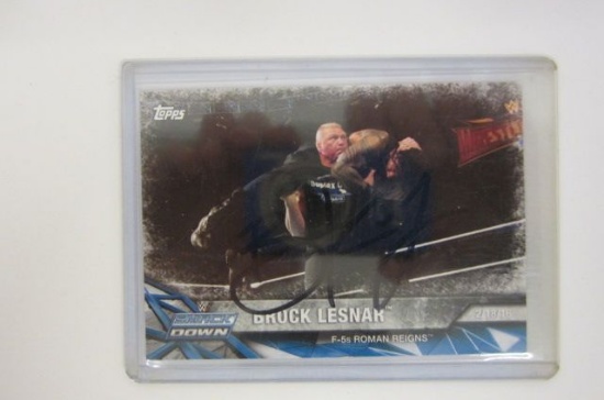 Brock Lesnar autograph card coa mma