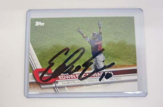 Edwin Encarcion autograph card Cleveland Indians coa