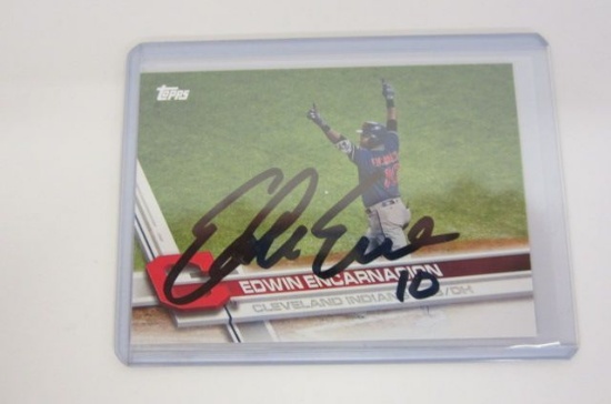 Edwin Encarcion autograph card Cleveland Indians coa