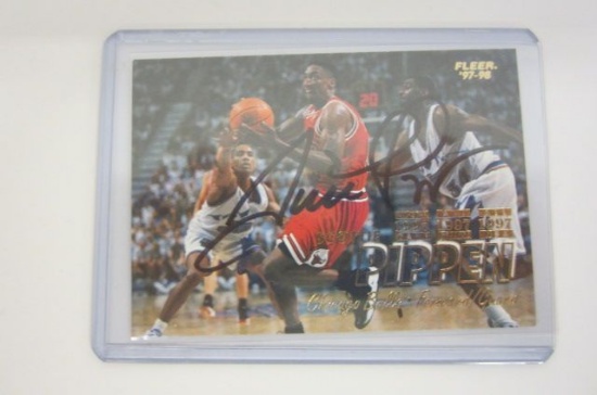Scottie Pippen autograph card Chicago Bulls