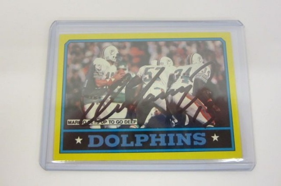 Dan Marino autograph card coa Miami Dolphins