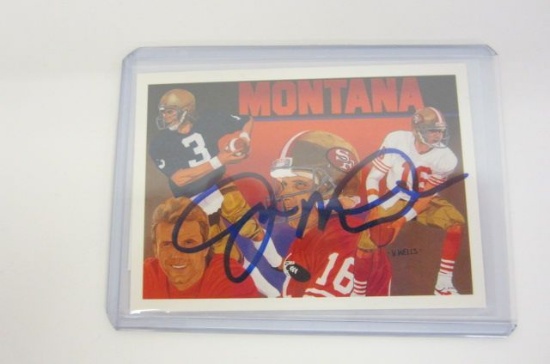 Joe Montana autograph card coa San Francisco 49ers