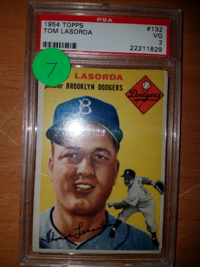 1954 PSA 3 TOMMY LASORDA GRADED CARD