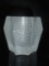 Lalique France frosted crystal votive candle holder.