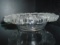 Lalique France crystal glass bowl, with frosted lily pad design.