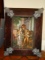 Antique Wood framed wall art of man & woman made of french bronze.