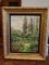 Landscape scene oil painting in a gold frame. Hand signed by the artist